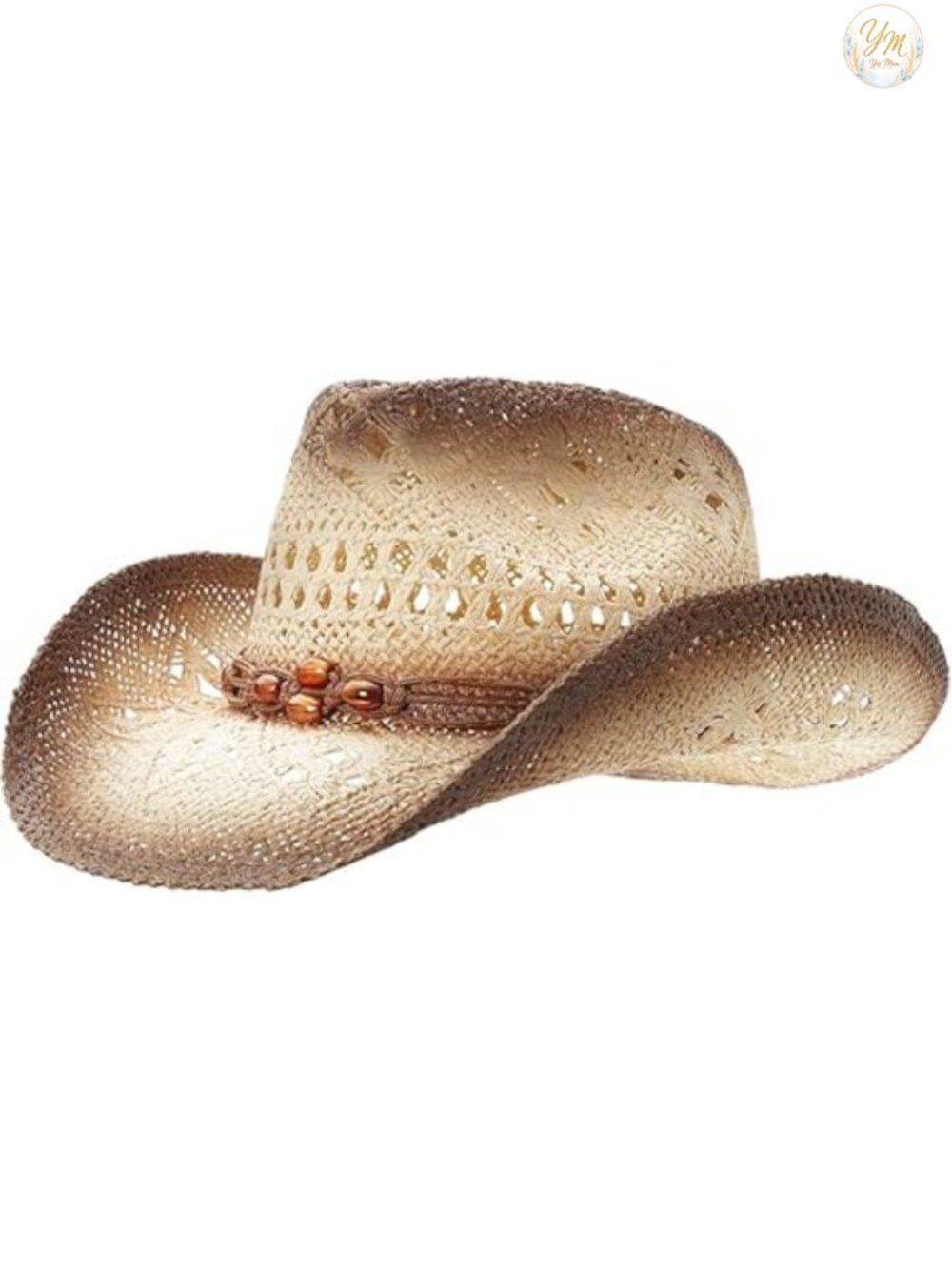 Straw Cowboy Hat Unisex Western Sun Hat Wide Brim Breathable